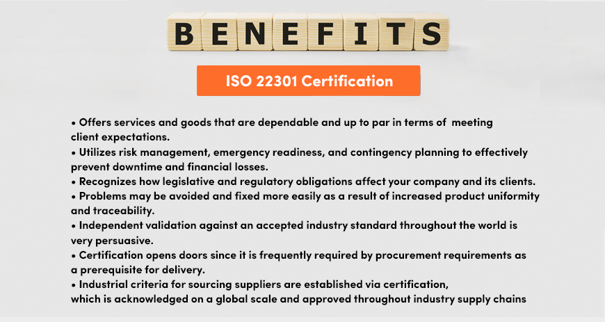 benefits of ISO 22301 certification
